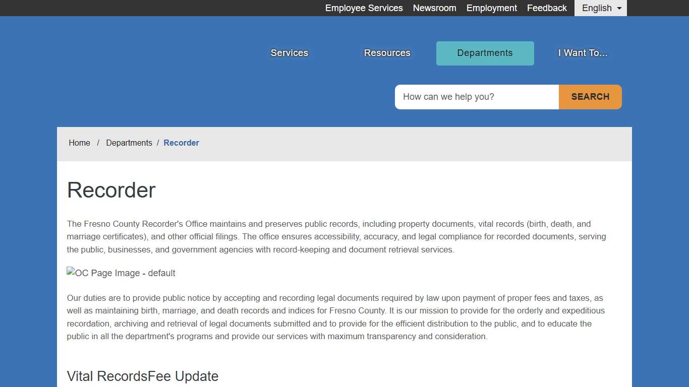 Recorder - County of Fresno